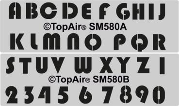 Mini-Schablone SM 580AB Schrift © TopAir