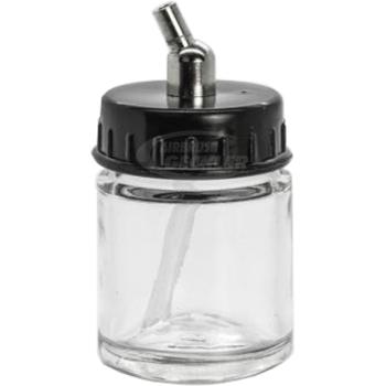Leerflasche Glas, 30 ml m. Metall-Adapter zum Anstecken an Saugbecherpistolen