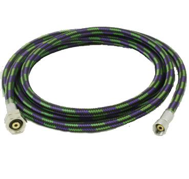 Gewebeschlauch Grün mit 1/4" IG, 2,0 Meter 