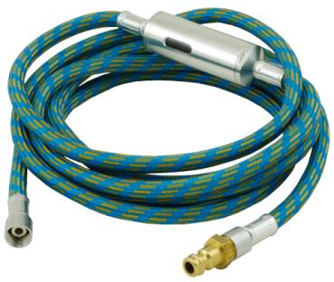 Gewebeschlauch 1/8" Innengewinde, Stecknippel 5,0mm mit Filter, 2,0 Meter