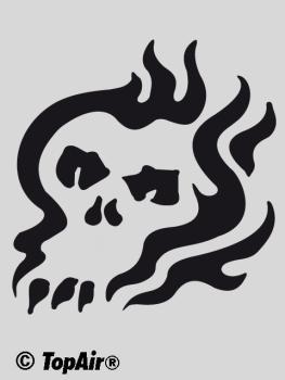 Schablone TA-241-Totenkopf aus dünnem, strapazierfähigem Kunststoff    © TopAir