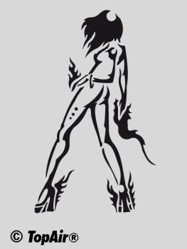 Schablone TA-259 Hot Lady aus dünnem, strapazierfähigem Kunststoff    © TopAir