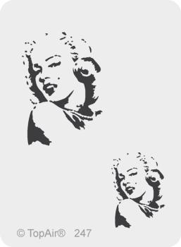 Schablone TA-247 aus dünnem, strapazierfähigem Kunststoff    © TopAir