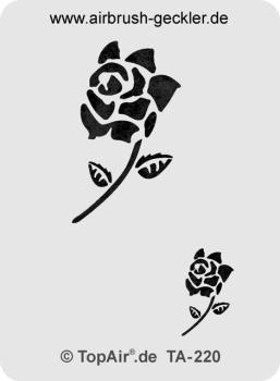 Schablone TA-220 Rose aus dünnem, strapazierfähigem Kunststoff    © TopAir