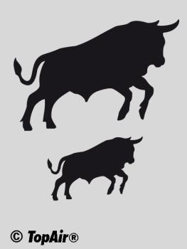 Schablone TA-279 Stier aus dünnem, strapazierfähigem Kunststoff    © TopAir