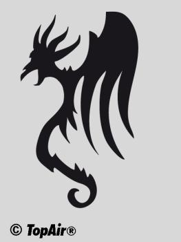 Schablone TA-293 Drache aus dünnem, strapazierfähigem Kunststoff    © TopAir