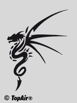 Schablone TA-294 Drache aus dünnem, strapazierfähigem Kunststoff    © TopAir