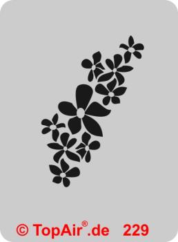 Schablone TA-229 Blumen aus dünnem, strapazierfähigem Kunststoff    © TopAir