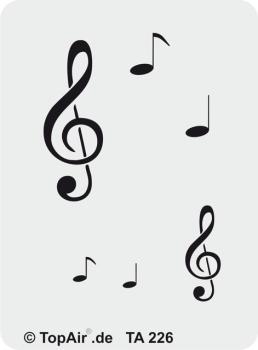 TA-226 Notenschlüssel aus dünnem, strapazierfähigem Kunststoff    © TopAir