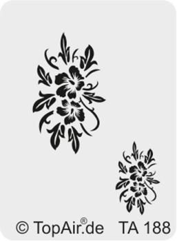 TopAir Schablone TA-188 Blüte, aus dünnem, strapazierfähigem Kunststoff    © TopAir