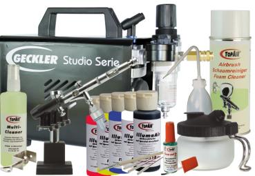 Airbrush-Komplettset Profi Illu1 Komfort für einen Arbeitsplatz