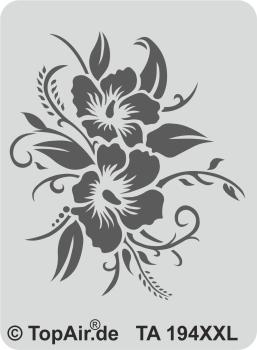 TopAir Schablone TA-194XXL Blüten aus dünnem, strapazierfähigem Kunststoff