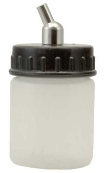 Leerflasche Kunststoff 30 ml mit Adapter zum Anstecken an Saugbecherpistolen