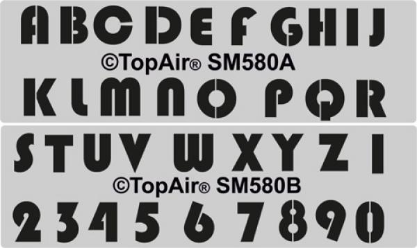 Mini-Schablone SM 580AB Schrift © TopAir