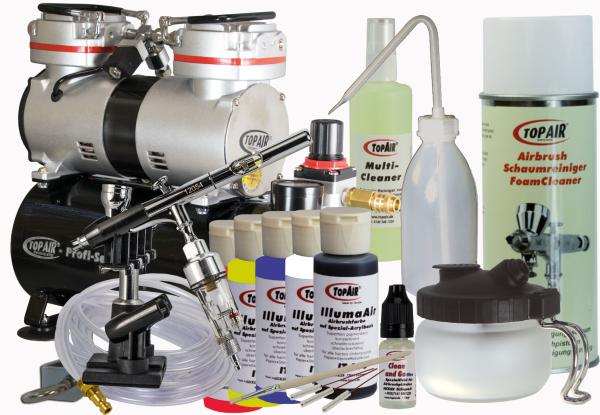 Airbrush-Komplettset Profi Illu35 Komfort mit Ventus V40sT  Kompressor mit TopAir-35-2
