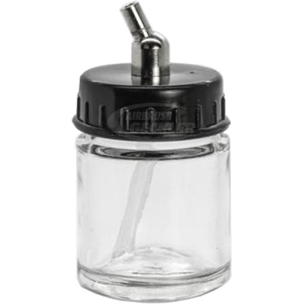 Leerflasche Glas, 30 ml m. Metall-Adapter zum Anstecken an Saugbecherpistolen
