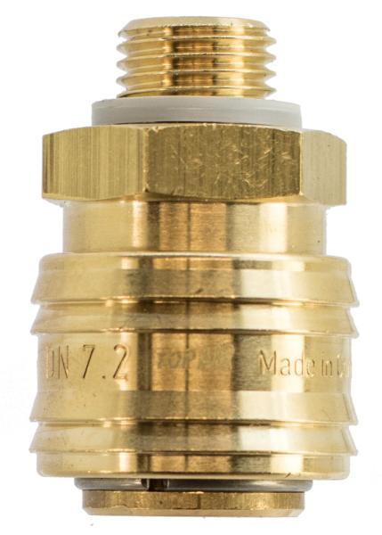 Schnellkupplung 7,2 mm/ 1/4" Aussengewinde Made in Germany