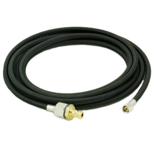 Gewebeschlauch schwarz, 3,0 Meter mit Stecknippel 5,0mm