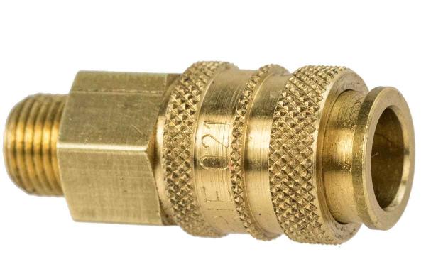 Schnellkupplung 5,0 mm mit 1/8" Aussengewinde made in Germany