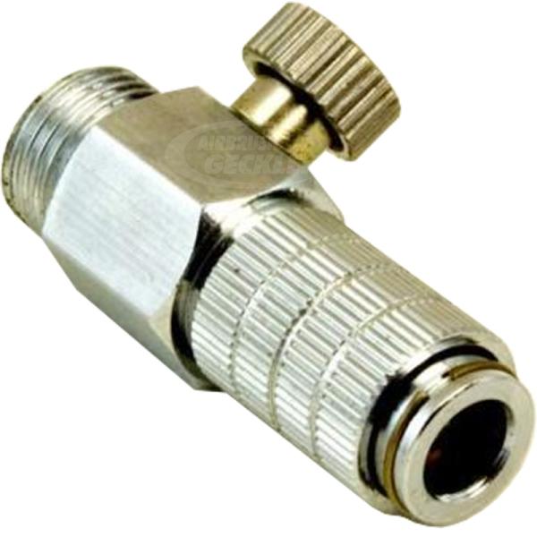 TopAir Micro-Air-Control-System. Mini-Schnellkupplung 1/8" Gewinde mit Luftregulierung