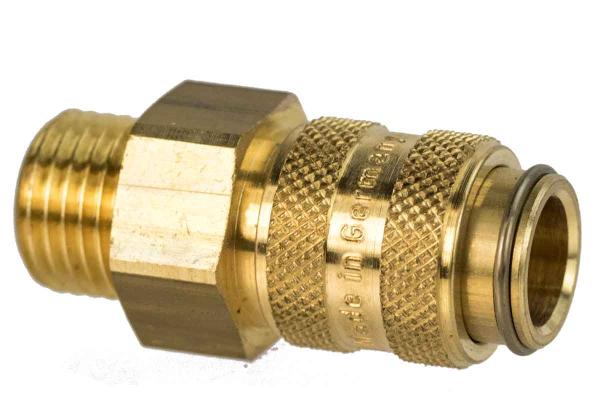 Schnellkupplung 5,0 mm/ 1/4" Aussengewinde Made in Germany
