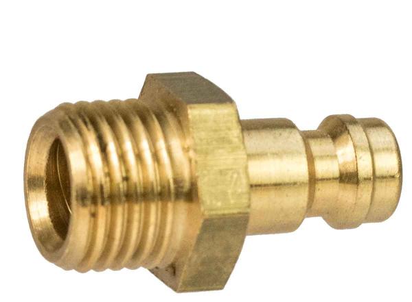 Stecknippel 1/4" Aussengewinde / 5,0 mm Made in Germany