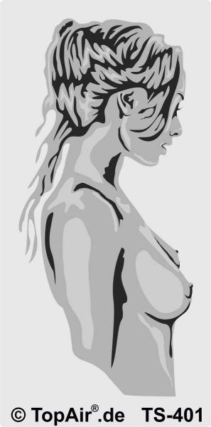 TopAir -Schablonen-Set TS-401 Sexy Lady-gross, aus dünnem, strapazierfähigem Kunststoff