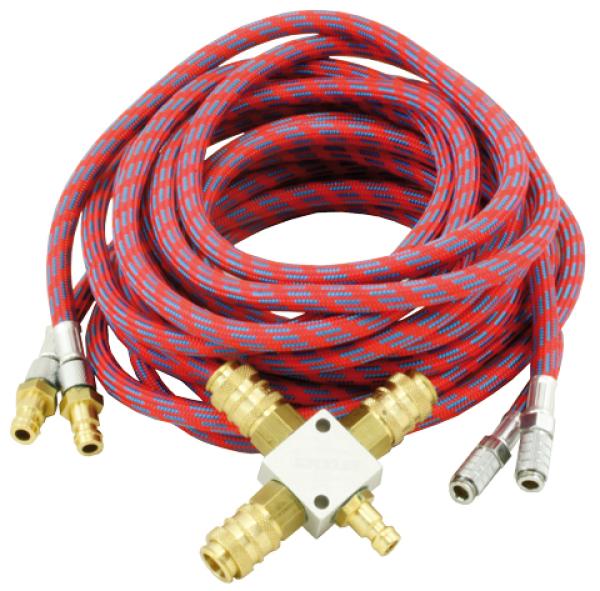 Luftverteilungset SN 5,0 mit Schnellk./2 Schläuche mit MiniSchnellkupplungen
