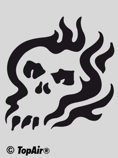 Schablone TA-241-Totenkopf aus dünnem, strapazierfähigem Kunststoff    © TopAir