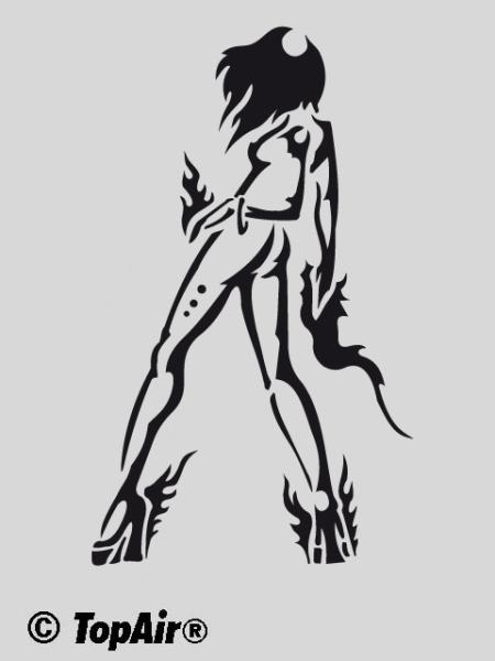 Schablone TA-259 Hot Lady aus dünnem, strapazierfähigem Kunststoff    © TopAir