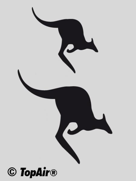 Schablone TA-264 Känguru aus dünnem, strapazierfähigem Kunststoff    © TopAir