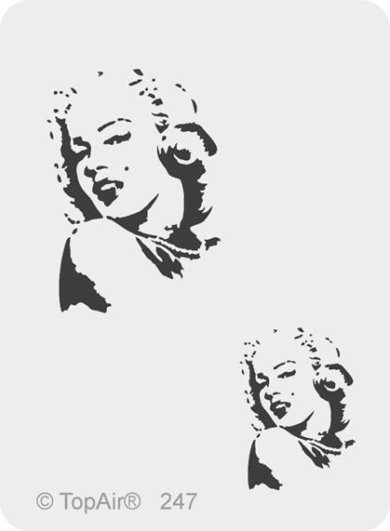 Schablone TA-247 aus dünnem, strapazierfähigem Kunststoff    © TopAir