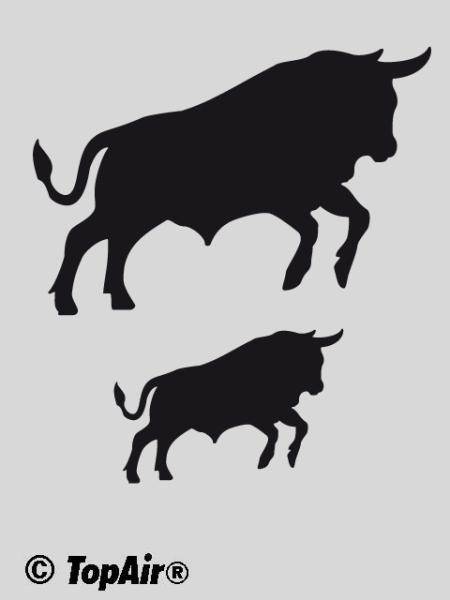 Schablone TA-279 Stier aus dünnem, strapazierfähigem Kunststoff    © TopAir