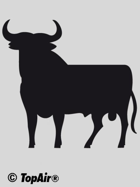 Schablone TA-288 Stier aus dünnem, strapazierfähigem Kunststoff    © TopAir