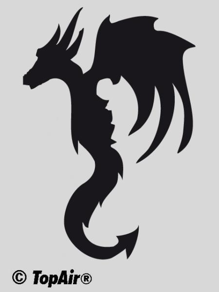Schablone TA-290 Drache aus dünnem, strapazierfähigem Kunststoff    © TopAir