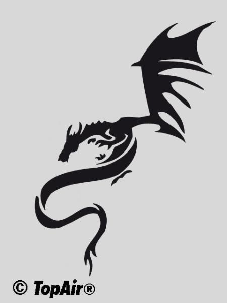 Schablone TA-291 Drache aus dünnem, strapazierfähigem Kunststoff    © TopAir