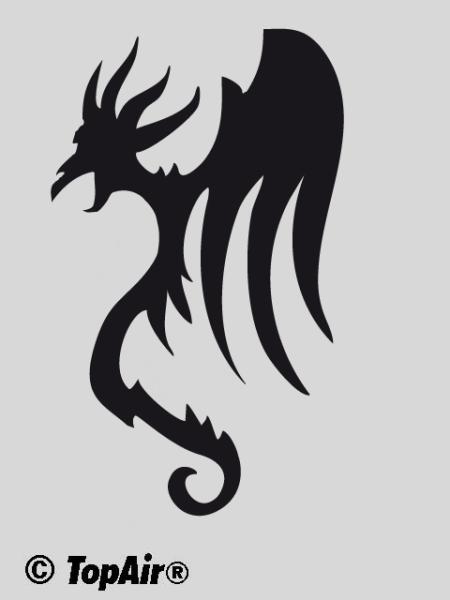 Schablone TA-293 Drache aus dünnem, strapazierfähigem Kunststoff    © TopAir