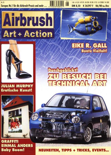 Fachzeitschrift AirbrushArt+Action Nov-Dez 2000#35