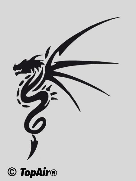 Schablone TA-294 Drache aus dünnem, strapazierfähigem Kunststoff    © TopAir