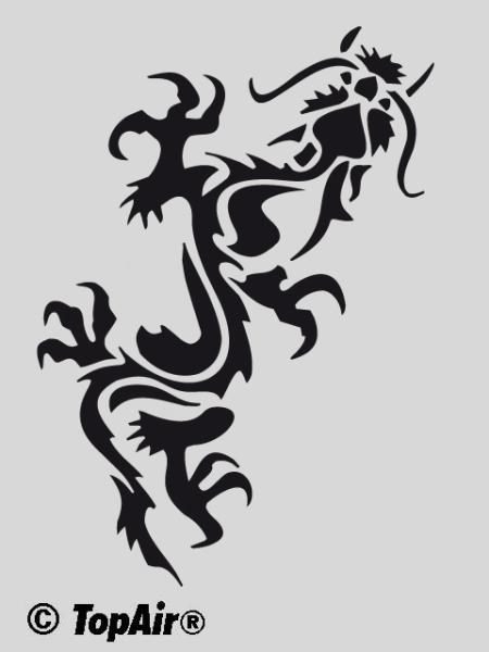 Schablone TA-297 Drache aus dünnem, strapazierfähigem Kunststoff    © TopAir