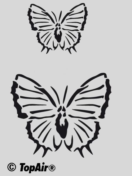 Schablone TA-322 Schmetterling aus dünnem, strapazierfähigem Kunststoff    © TopAir
