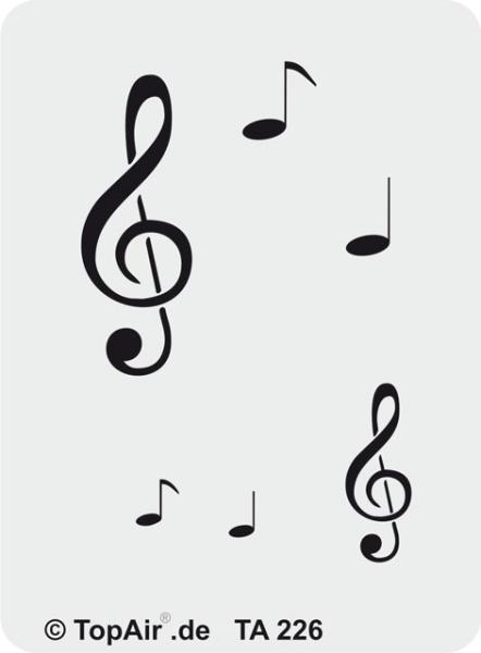 TA-226 Notenschlüssel aus dünnem, strapazierfähigem Kunststoff    © TopAir