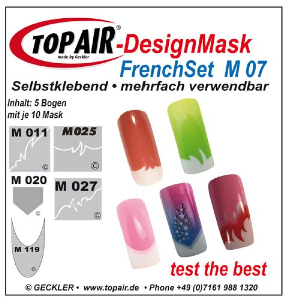 Set French, M 07-5 - Packung mit 5 verschieden Motiven - Made by Geckler