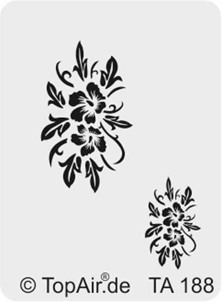 TopAir Schablone TA-188 Blüte, aus dünnem, strapazierfähigem Kunststoff    © TopAir