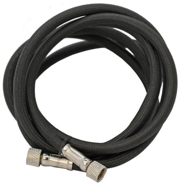 Gewebeschlauch  Schwarz 3,0 Meter mit 1/8" Innengewinde beidseitig