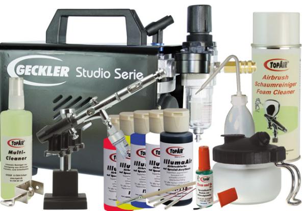 Airbrush-Komplettset Profi Illu1 Komfort für einen Arbeitsplatz