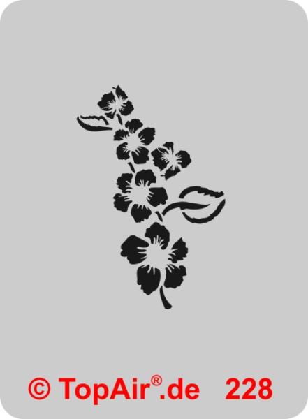 TopAir Schablone TA-228 XL Blumen, aus dünnem, strapazierfähigem Kunststoff
