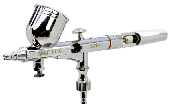 TopAir®-FL-C Fließbecherpistole 0,30mm mit MicroAirControl-System. Eine Profi-Airbrush