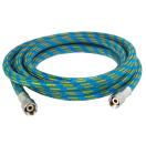 Gewebeschlauch 1,8 m, Blau/Gelb beidseitig 1/8" Gewinde