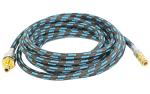 Gewebeschlauch 3,0 M, Blau/Schwarz, Stecknippel 5,0 mm, Mini-Schnellkupplung